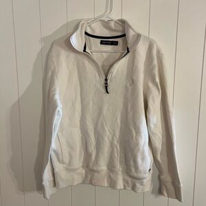 Nautica Cream Quarter Zip Pullover | Size L